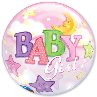 bubble 22" луна и звезды девочка