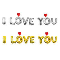 Фольгированные шары буквы  I Love you.40см