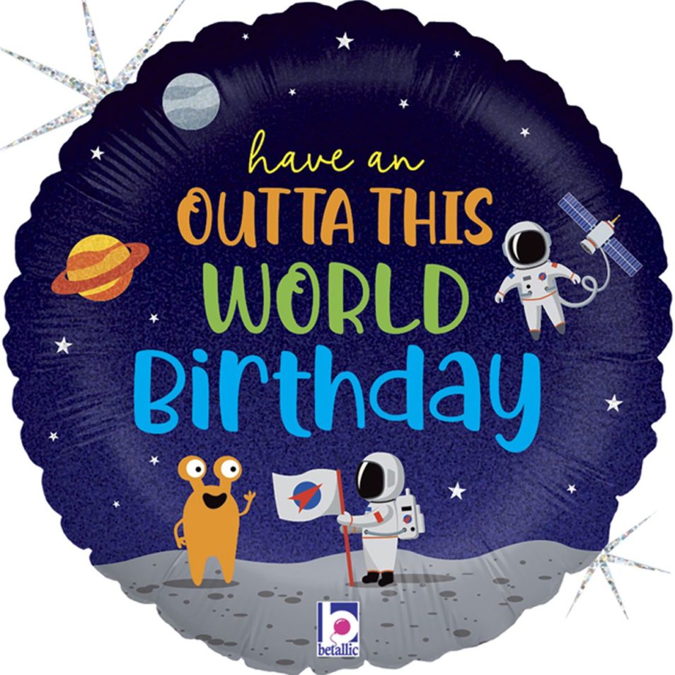 18″ УП HB Космический день рождения