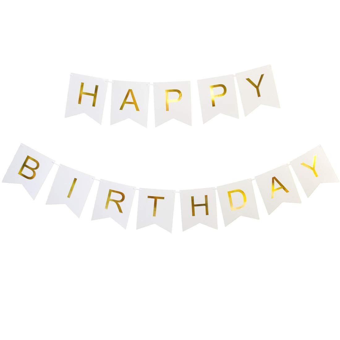 Гирлянда Happy birthday 3 м белая