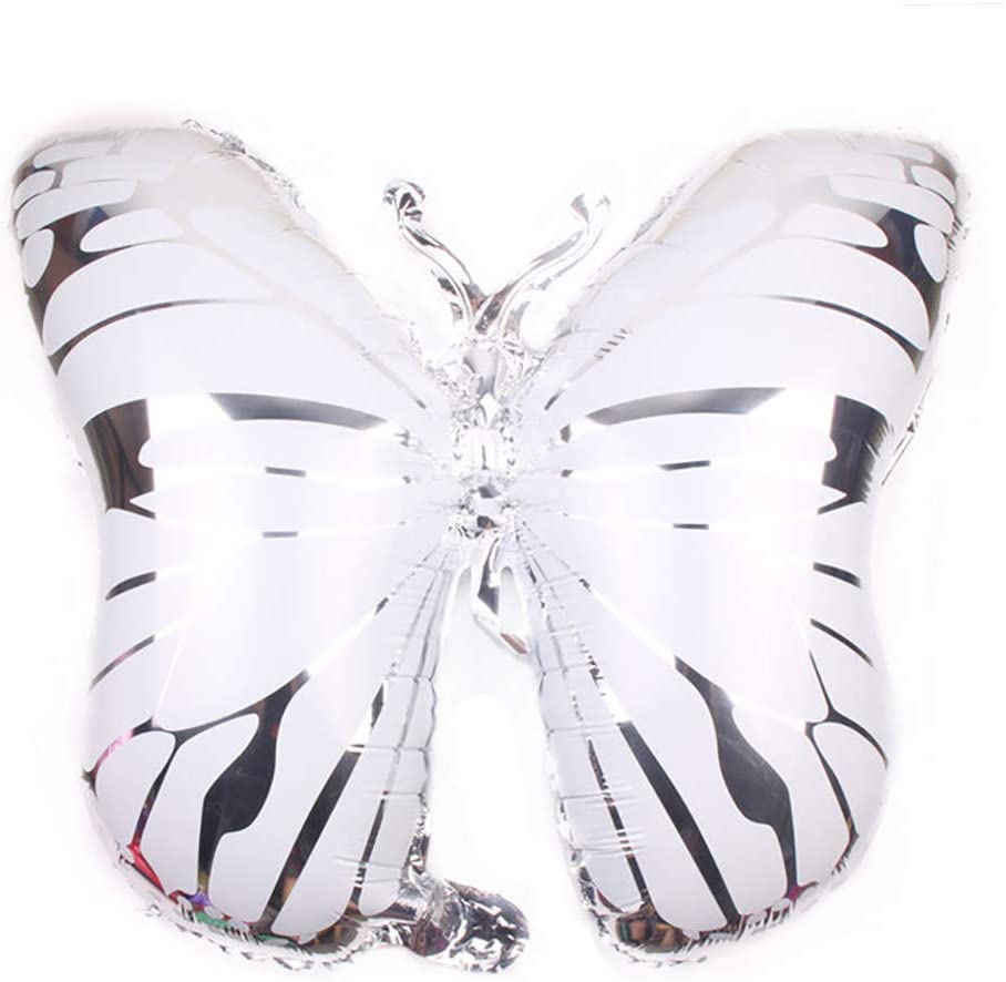 Бабочка серебряная 54х72 см 