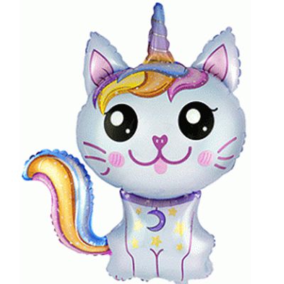 Kошка-единорог голубая