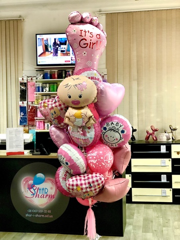 Прекрасный букет для выписки из роддома девочки Одесса