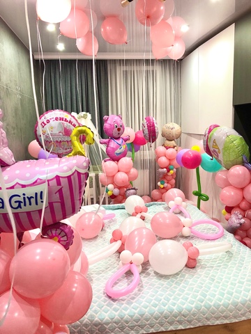 Vip Оформление комнаты на выписку с роддома Одесса девочки