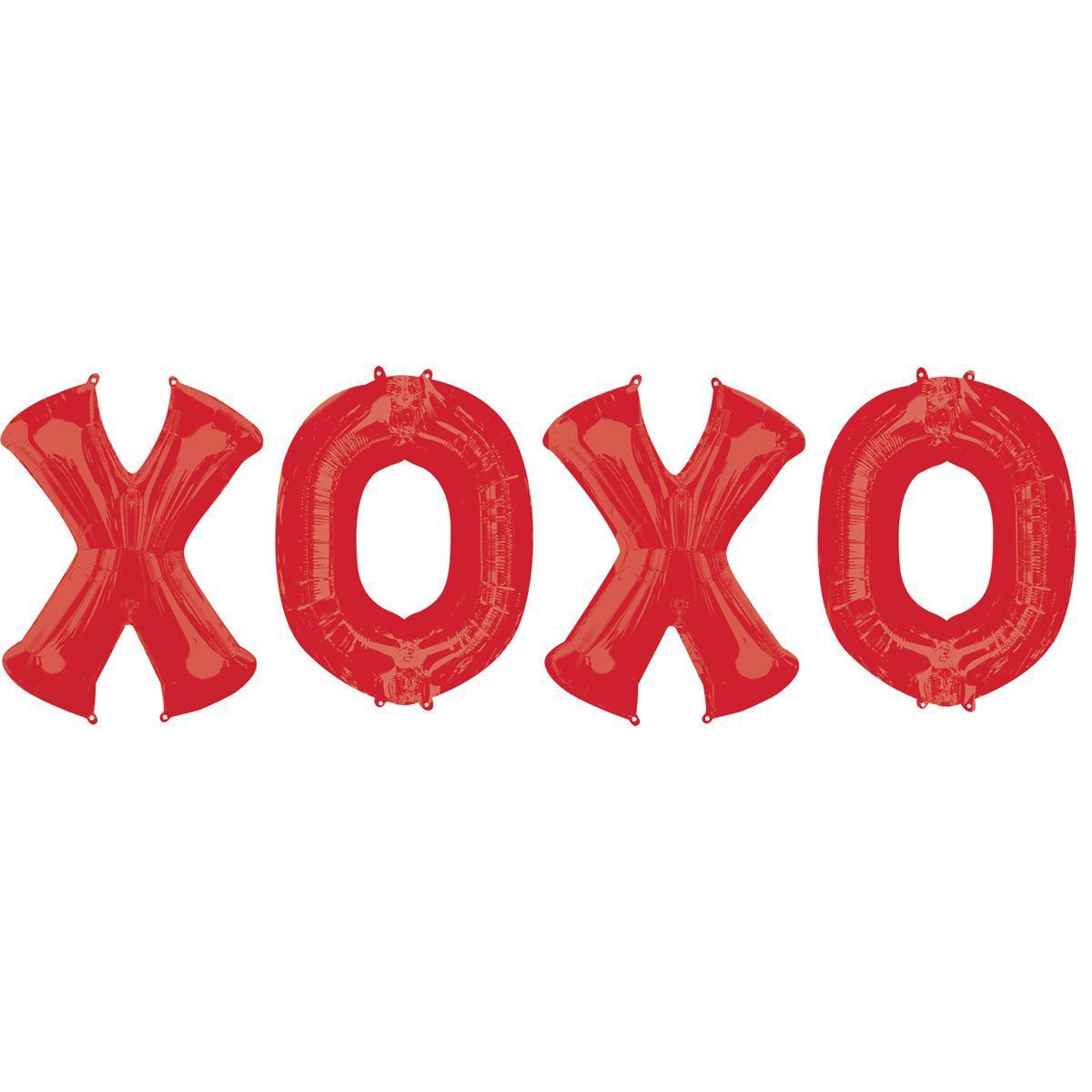 Шары-буквы " х-о-х-о" красные. С гелием!