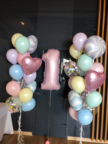 Набор шаров на Годик в нежных цветах
