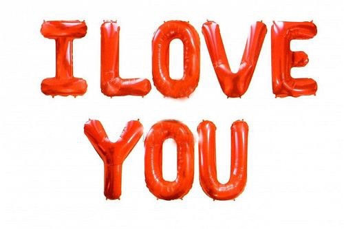 Надпись красная I love you, высота 40 см