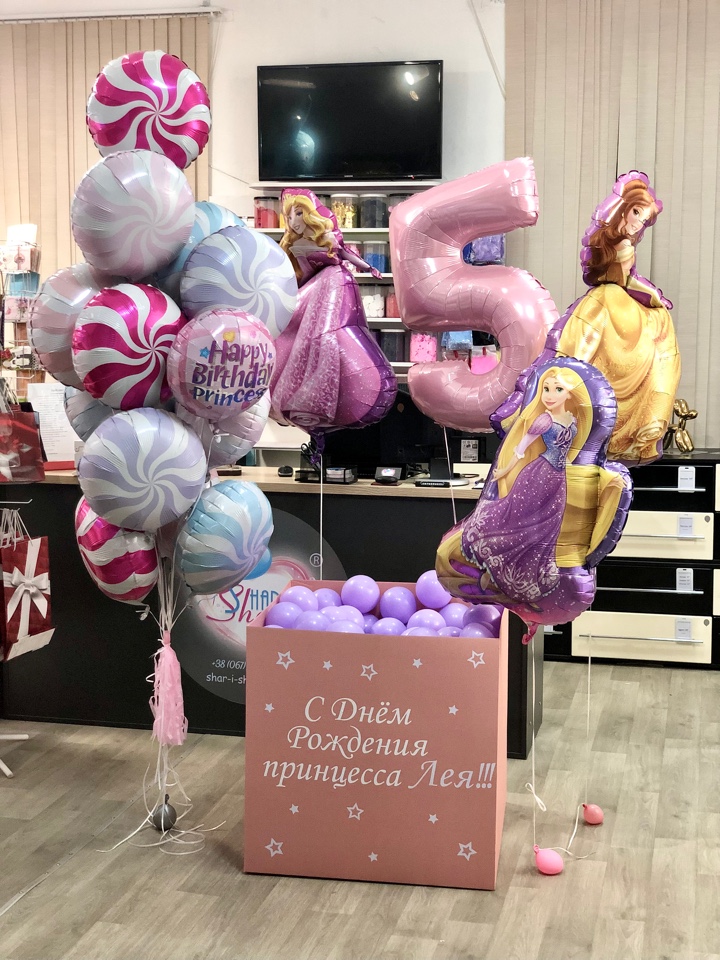 Оформление шарами в стиле принцесс