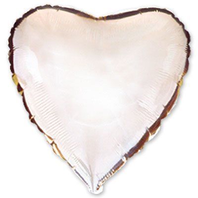 сердце металлик серебро 46см