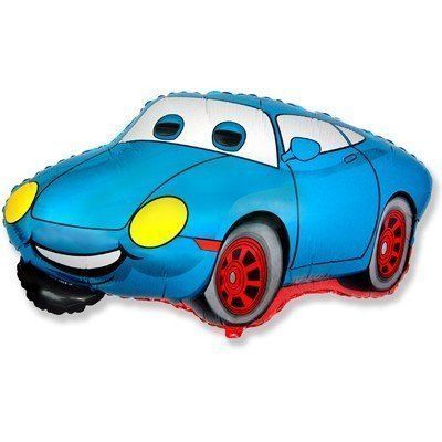 Шар с гелием Машинка Тачка голубая