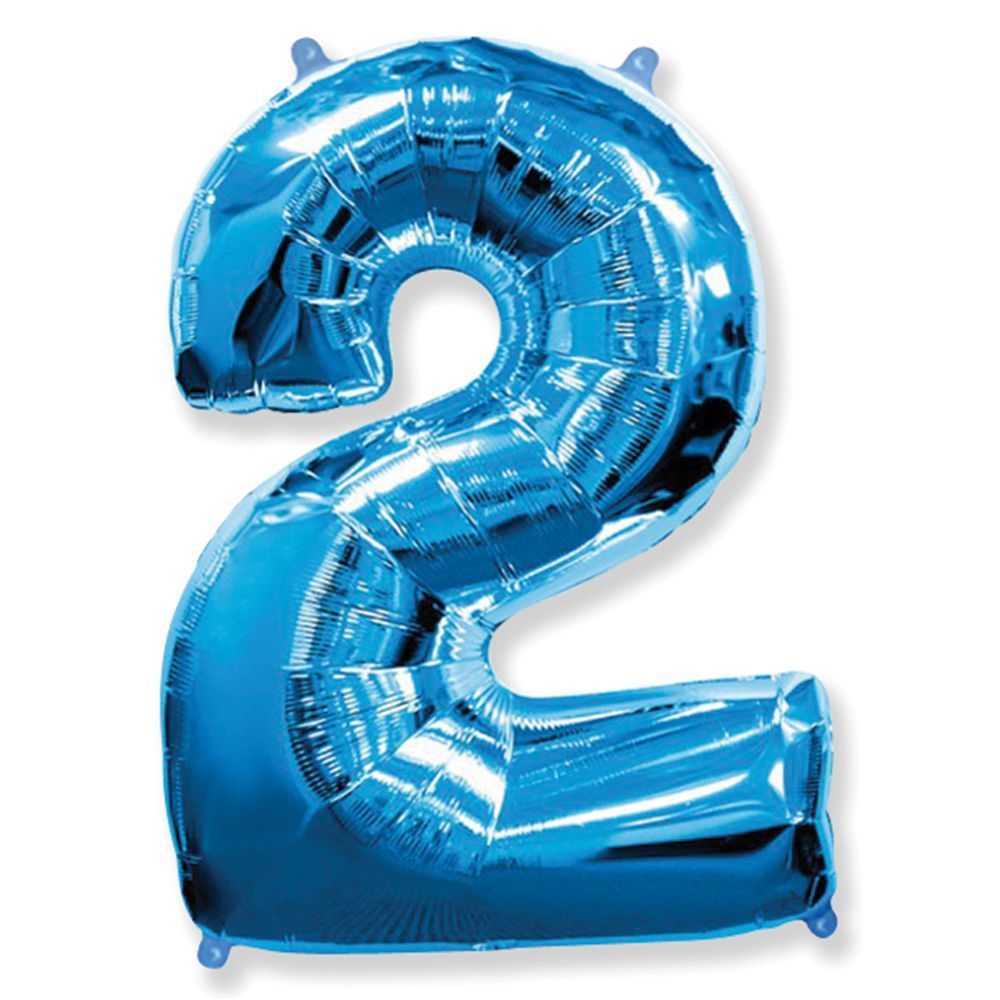 Цифра 2 синяя
