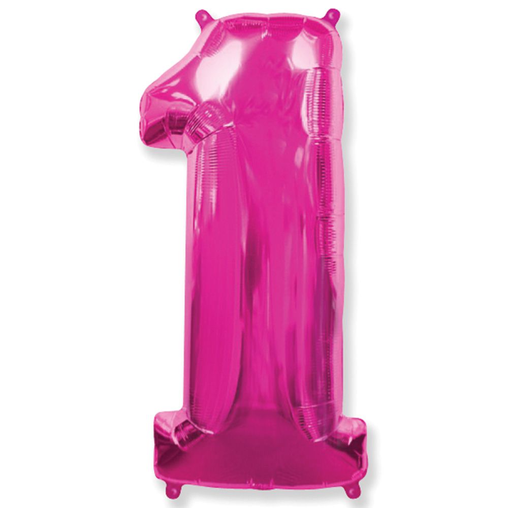 Цифра 1 малиновая