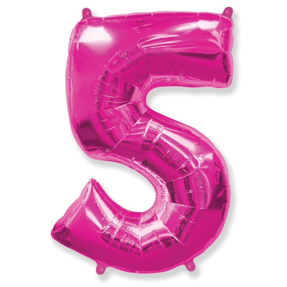 Цифра 5 малиновая