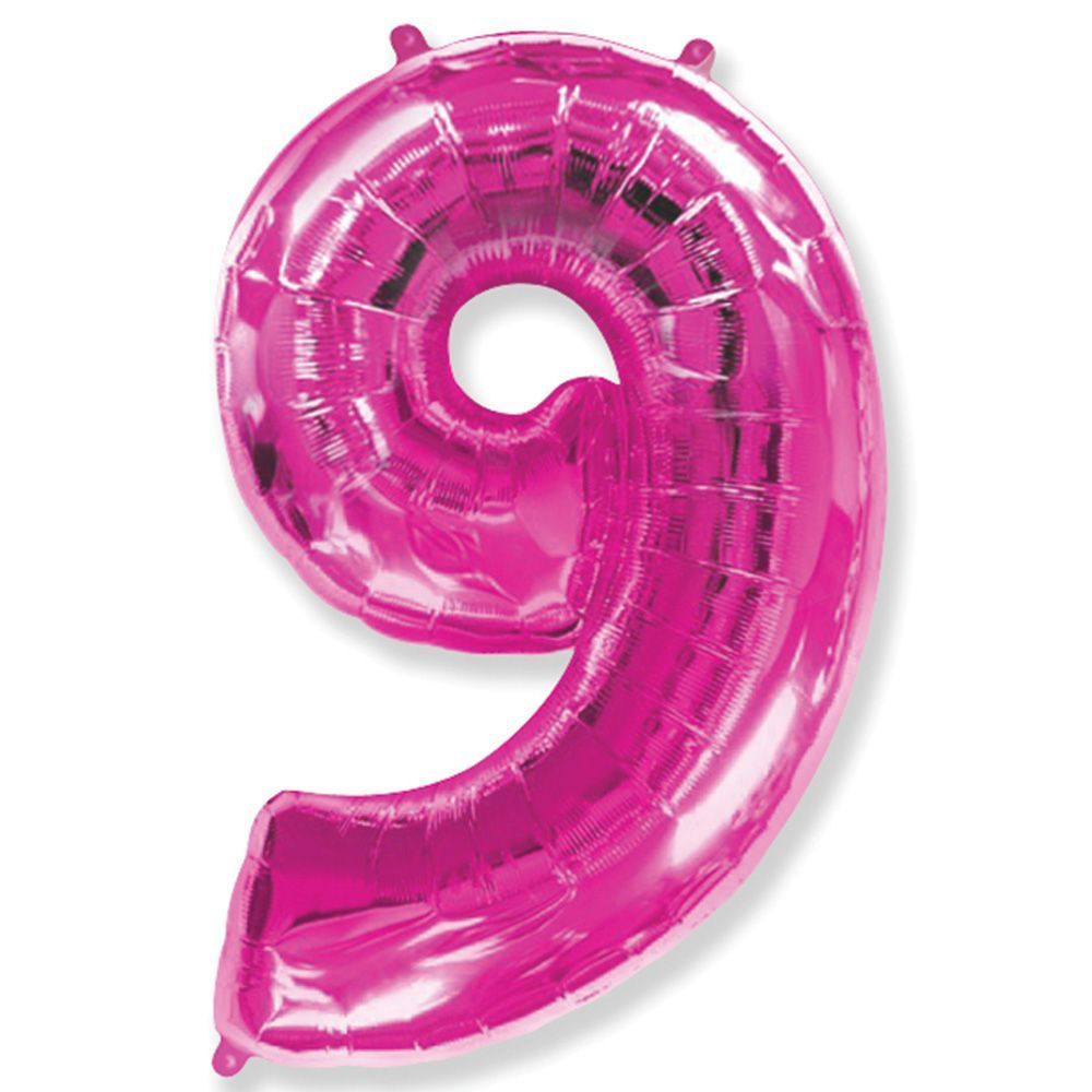 Цифра 9 малиновая