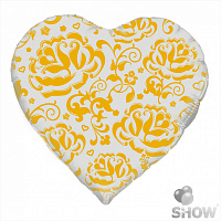 сердце с узорами 46см