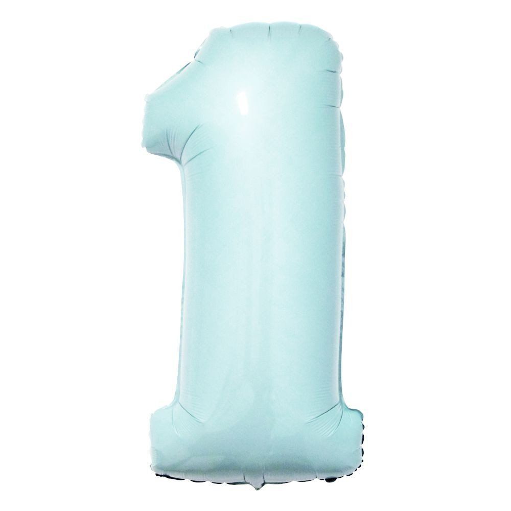 Цифра 1 голубая