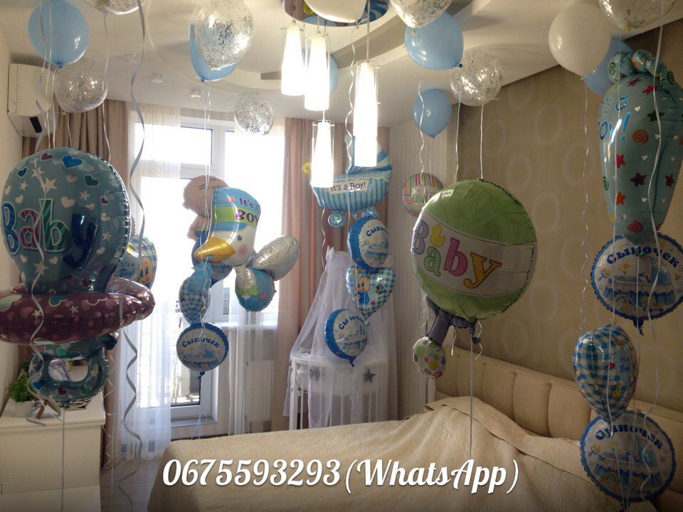 Встречаем малыша)Украшение к выписке с роддома в Одессе.вариант №7