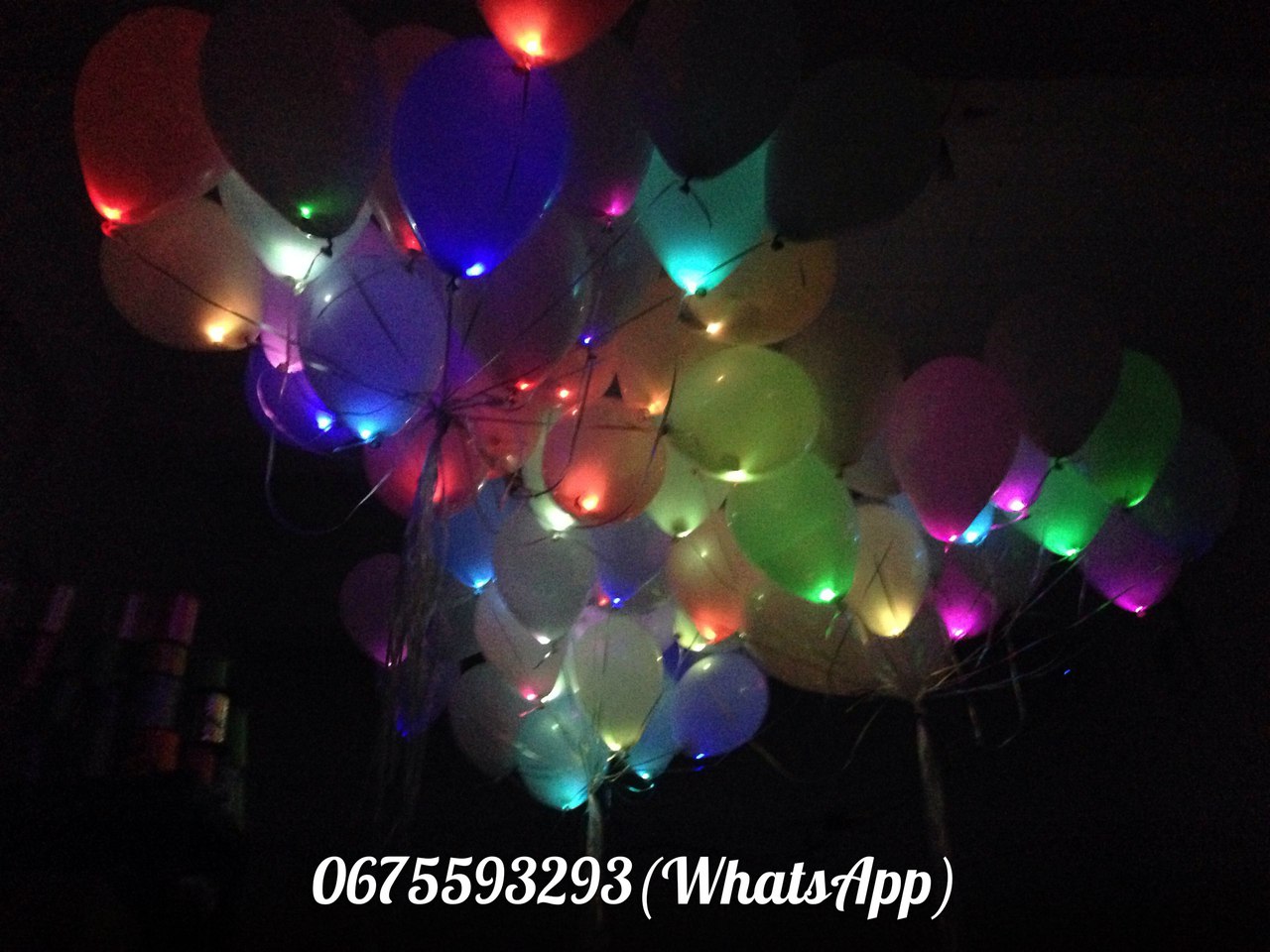 Светящиеся шары Мигающие разноцветные-50штук