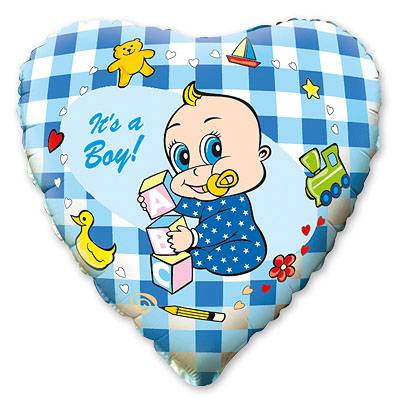 Сердце голубое с малышом