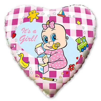 Сердце розовое с малышом