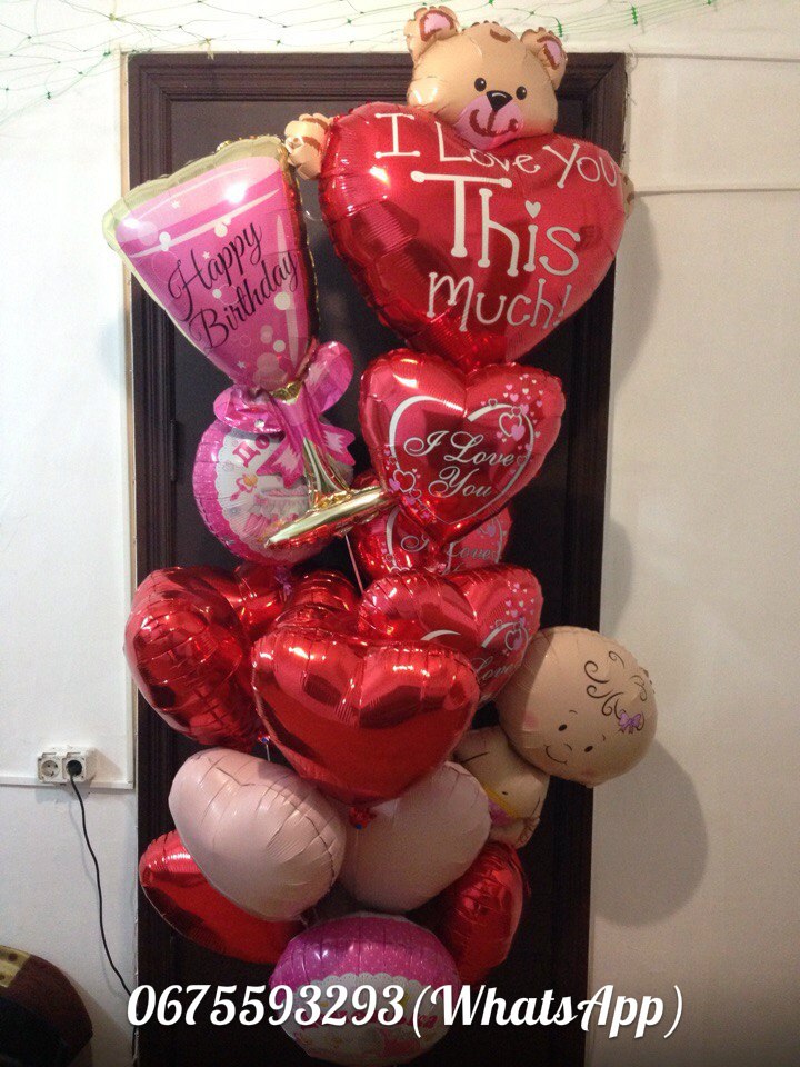 Шарики в Роддом.Встречаем девочку)вариант №10