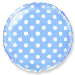 Шар в горох голубой
