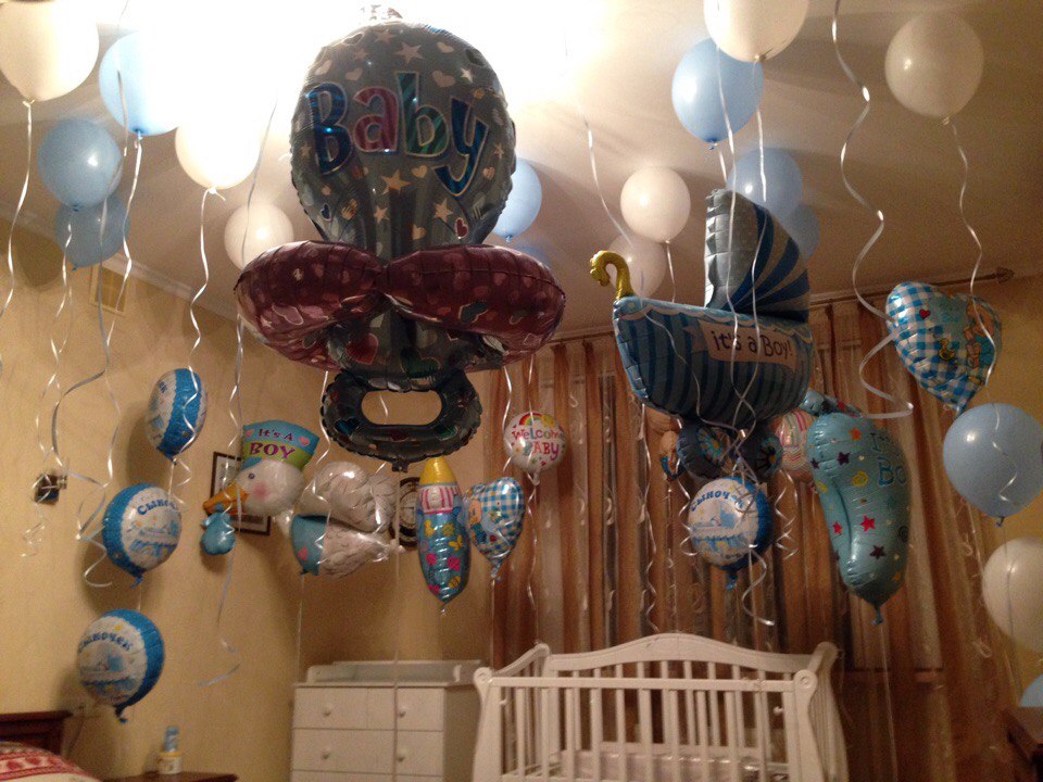 Шарики в Роддом по Одессе.Встречаем малыша)вариант №15